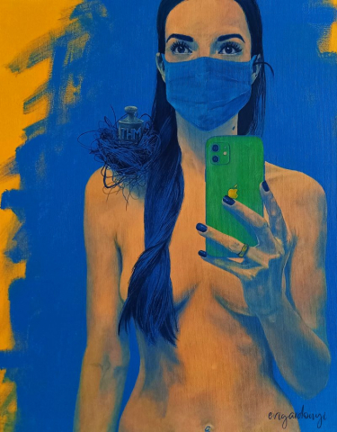 A jövő Évája (50x40 cm, akril vásznon)