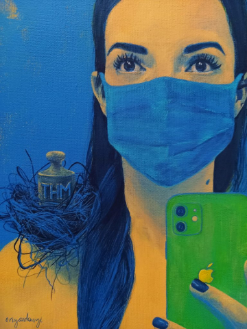 A jövő Évája részlet (50x40 cm, akril vásznon)