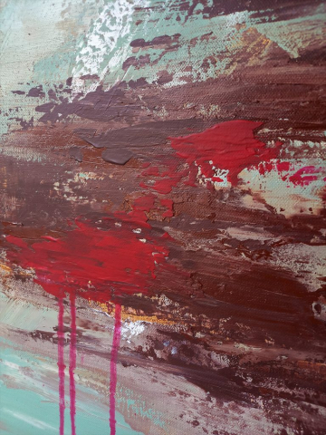 Búcsúcsókok részlet (60x50 cm, akril vásznon)