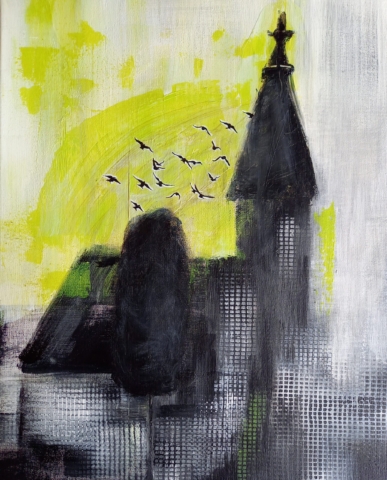 Rebbenések (50x40 cm, akril vásznon)