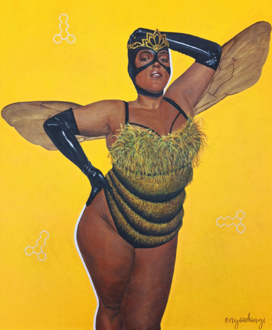 Méhkirálynő (60x50 cm, akril vásznon)