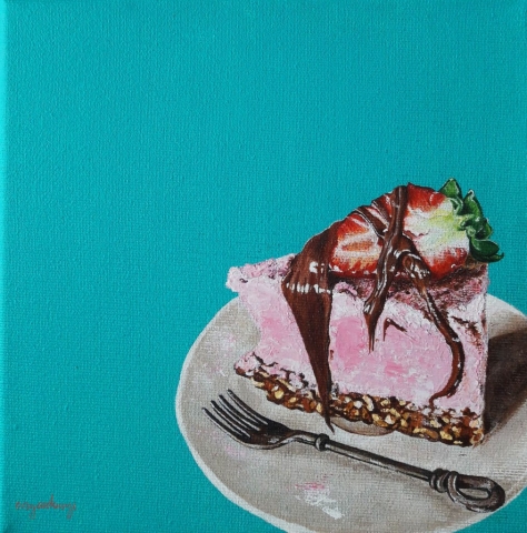 Epertorta (20x20 cm, akril vásznon)