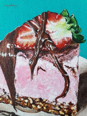 Epertorta részlet (20x20 cm, akril vásznon)