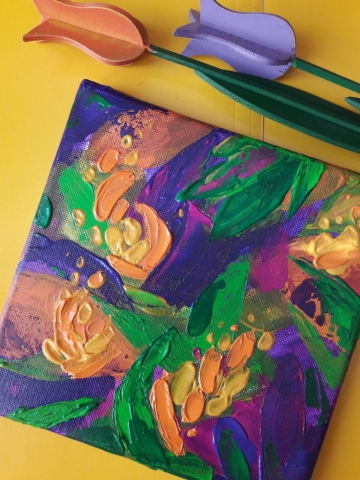 Gyógyító természet (20x20 cm, akril vásznon)