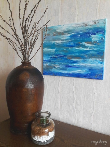 Hangulatok és hullámok (40x50 cm, akril vásznon)