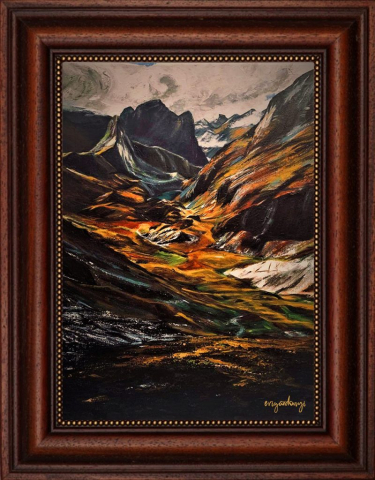Ottfelejtett táj (60x40 cm, akril vásznon)