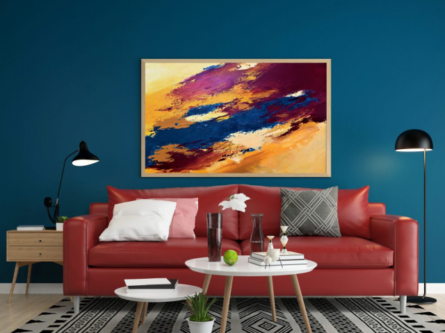 Elemi erők (60x90 cm, akril vásznon)