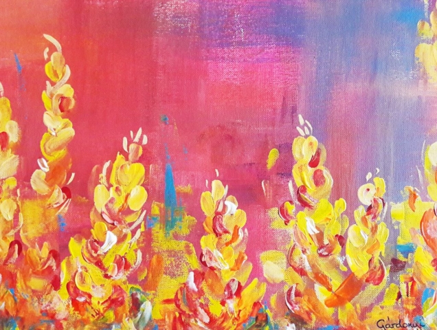 Titkos kert (30x40 cm, akril vásznon)