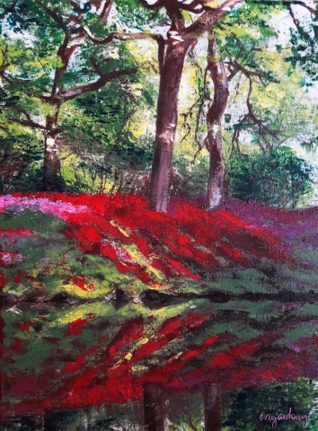 Tükröződések (40x30 cm, akril vásznon)