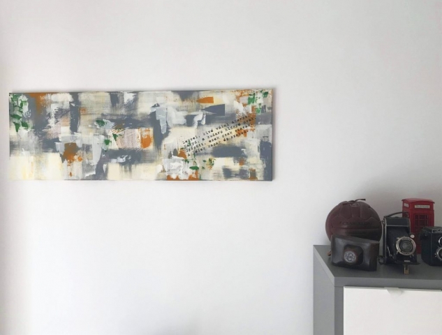 Szabad lélek (40x120 cm, akril vásznon)