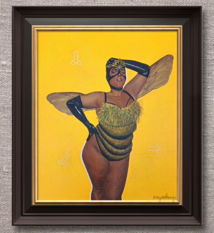 Méhkirálynő (60x50 cm, akril vásznon)